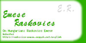 emese raskovics business card